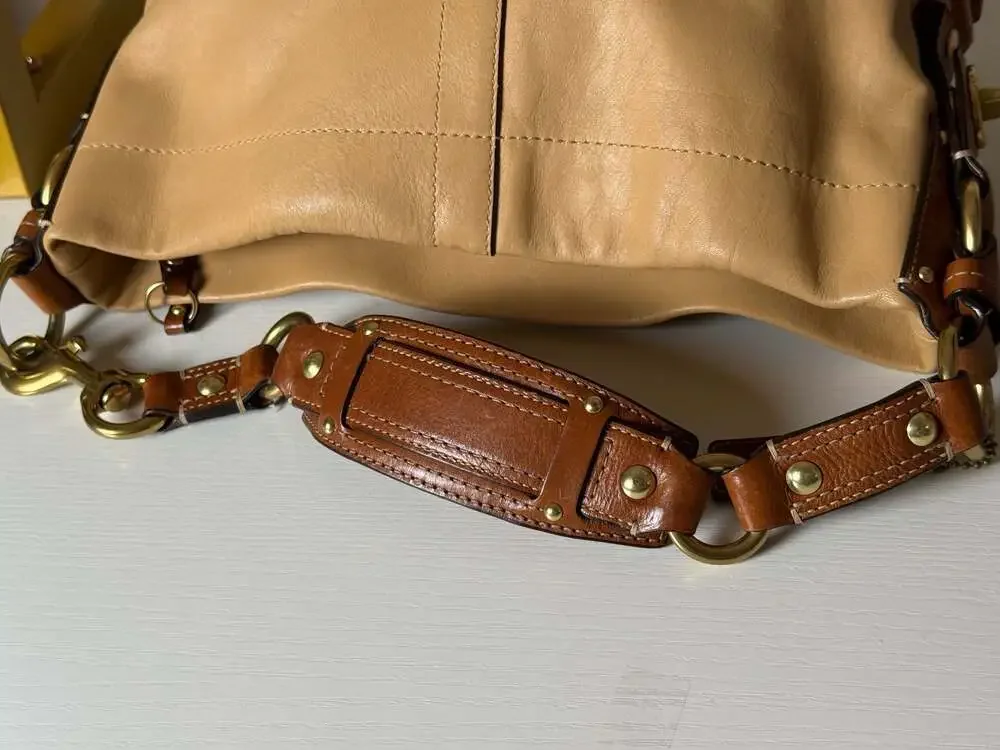 COACH (2006) Vintage Carly Large Slouchy Hobo Bag Leather Shoulder Purse Y2K